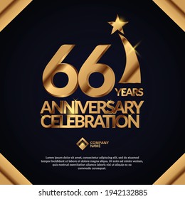 66 years anniversary celebration logo