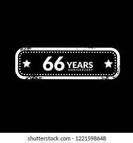 66 years anniversary celebration simple logo