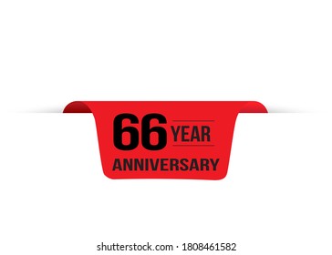 66 Years Anniversary Celebration Vector Template Design Illustration