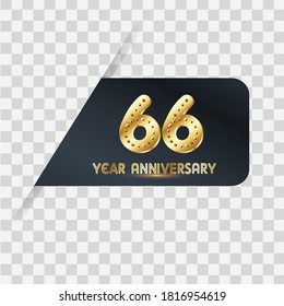 66 Years Anniversary Celebration Vector Template Design Illustration