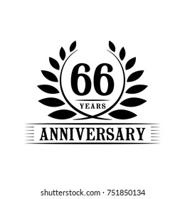 66 years anniversary logo template.