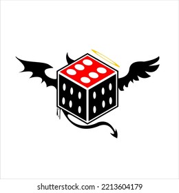 
666 dice satanic metal music logo