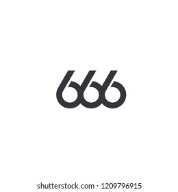 666 letter logo icon designs vector