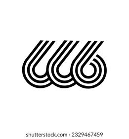 Design des Monogrammsymbols mit 666 Buchstaben