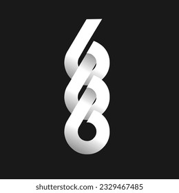 Design des Monogrammsymbols mit 666 Buchstaben