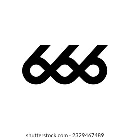 Design des Monogrammsymbols mit 666 Buchstaben