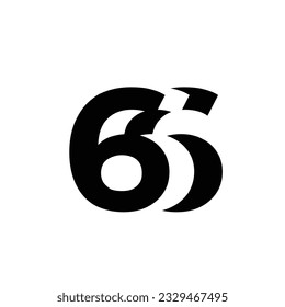 666 letter monogram icon design