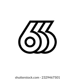 Design des Monogrammsymbols mit 666 Buchstaben