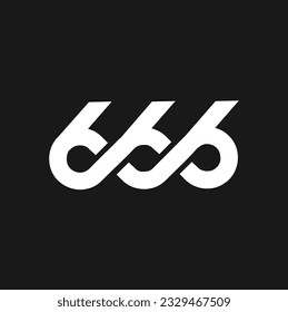 Design des Monogrammsymbols mit 666 Buchstaben