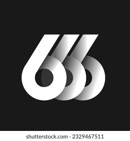 Design des Monogrammsymbols mit 666 Buchstaben