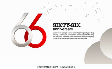 66th anniversary celebration. Logo Concept.