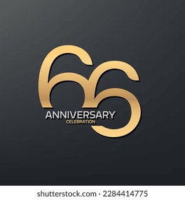 66th Anniversary logotype design. modern Celebrate Anniversary Logo