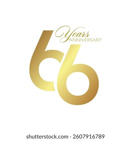 66th anniversary number with fancy numerals. luxury premium vector design. Premium vector for poster, banner, celebration greeting.