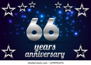 66th Anniversary numbers. background for anniversary