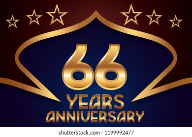 66th Anniversary numbers. background for anniversary