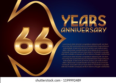 66th Anniversary numbers. background for anniversary