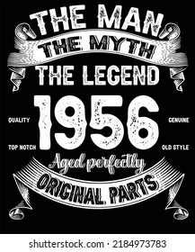 66th Birthday Vintage Legends Born In 1956 66 Years Old Retro Birthday Ideas