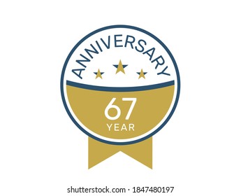 67 anniversary logo vector templates, 67  years anniversary design 