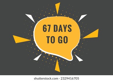 67 days to go countdown template. 67 day Countdown left days banner design
