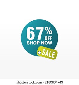 67 descuento, distintivos de vectores de venta para etiquetas, , pegatinas, banners, etiquetas, etiquetas, etiquetas web, nueva oferta. Banner de signo de origami de descuento