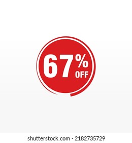 67 descuento, distintivos de vectores de venta para etiquetas, , pegatinas, banners, etiquetas, etiquetas, etiquetas web, nueva oferta. Banner de signo de origami de descuento