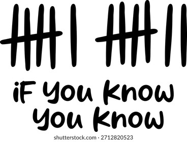 67 Meme Trend Design | Six Seven If You Know You Know, Funny Viral Minimal Line Art Vector illustration