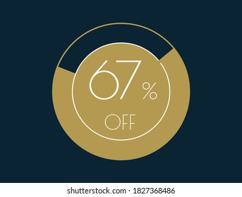 Banner de 67% OFF, oferta de descuento del 67%