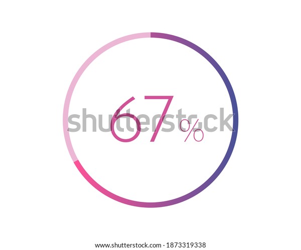 67 Percent Circle Chart Symbol 67 Stock Vector (Royalty Free ...