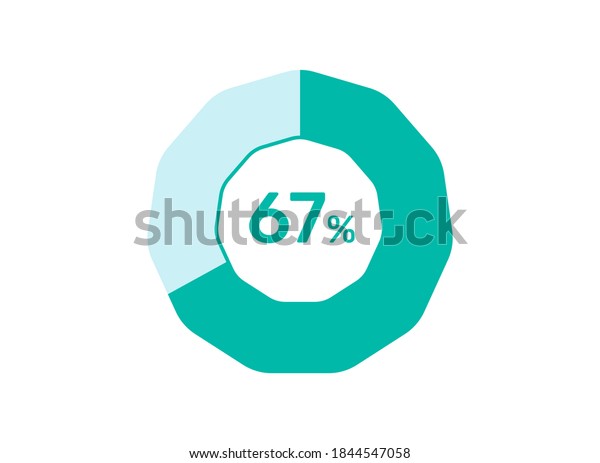 67 Percentage Circle Pie Chart Showing Stock Vector (Royalty Free ...