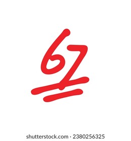 67 points mark illustration, sixty seven points final exam score