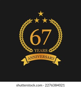 Ilustración del logotipo del 67° aniversario. adecuado para usted