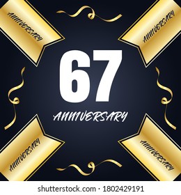67 year anniversary celebration, vector design for celebrations, invitation cards and greeting cards