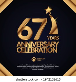 67 years anniversary celebration logo