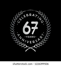 67 years design template. 67th vector and illustration.