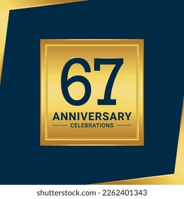 67th anniversary celebration logo design. Vector Eps10