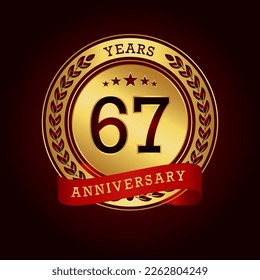 67th anniversary celebration logo design. Vector Eps10
