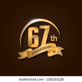 67th Anniversary Design Logotype Anniversary Logo Stock Vector (Royalty ...