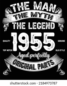 67th Birthday Vintage Legends Born In 1955 67 Years Old Retro Birthday Ideas