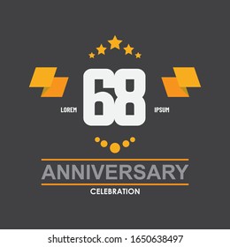 68 anniversary celebration vector concept template design