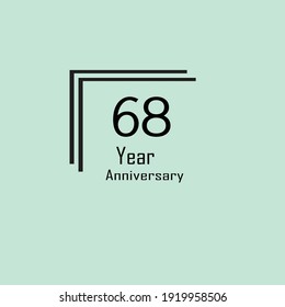 68 Anniversary celebration. Vector festive illustration.