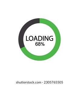 68% circle diagrams Infographics vector, 68 Percentage ready to use for web design.