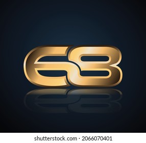 68 Gold 3D Number Logo in dark background with realistic reflection