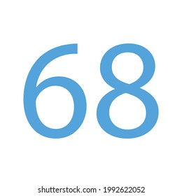 68 NUMBER SIMPLE CLIP ART VECTOR