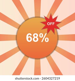 68% OFF discount for sell. offer vector Illustration background design,