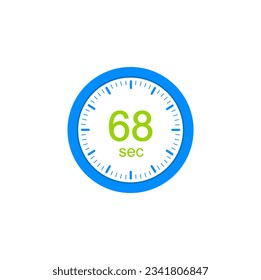 68 second timers Clocks, Timer 68 sec icon.