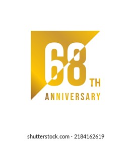 68 year anniversary design template. vector template illustration