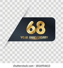 68 Years Anniversary Celebration Vector Template Design Illustration