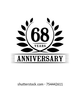 68 years anniversary logo template.