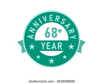 68 years anniversary Modern Badges 