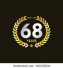 68 years of celebrations vector 